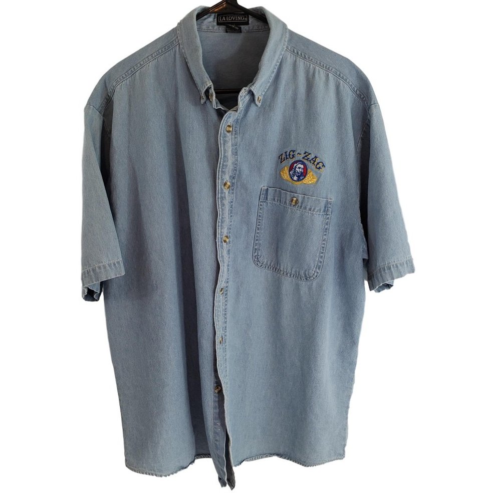 LA Loving Brand Zig-Zag Logo Shirt Sz XL